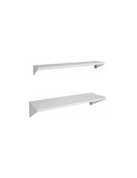 ESTANTERIA DE COCINA LISA EN ACERO INOX. CON ESCUADRAS