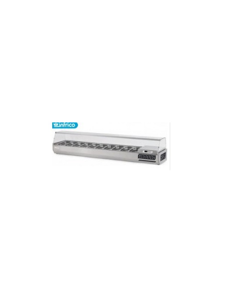VITRINA PARA INGREDIENTES B 1/3 VIP2300 CRISTAL INFRICO