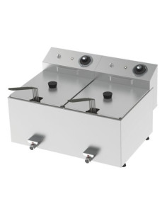 FREIDORA ELÉCTRICA 10+10 L HR TRIFÁSICA CON GRIFO