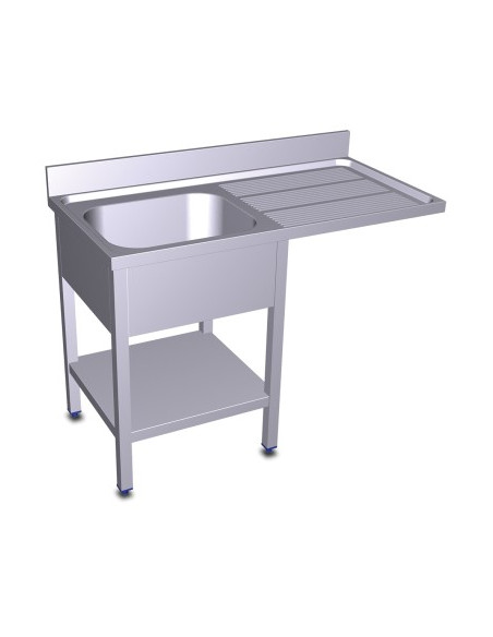 FREGADERO INDUSTRIAL CUBA + ESCURRIDERA 1200X700X890.