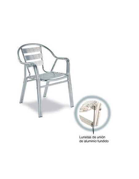 SILLÓN TUBO ALUM. ANODIZADO M294