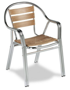 SILLÓN TUBO ALUM. ANODIZADO M270