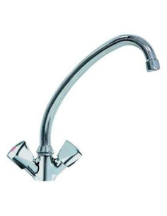 Grifo 2 aguas sobremesa caño alto.