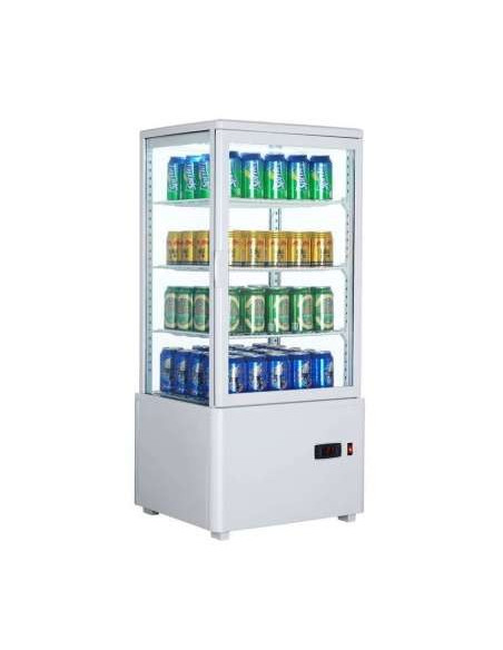 Expositor Refrigerado 4 Caras 78 litros Blanco de 447x400x969