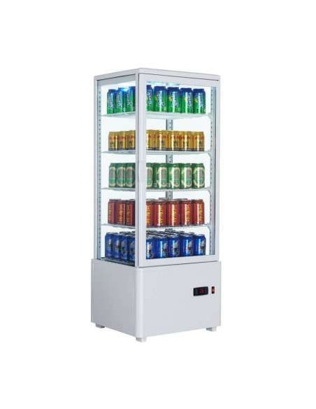 ARMARIO EXPOSITOR REFRIGERADO 4 CARAS 98 LITROS BLANCO