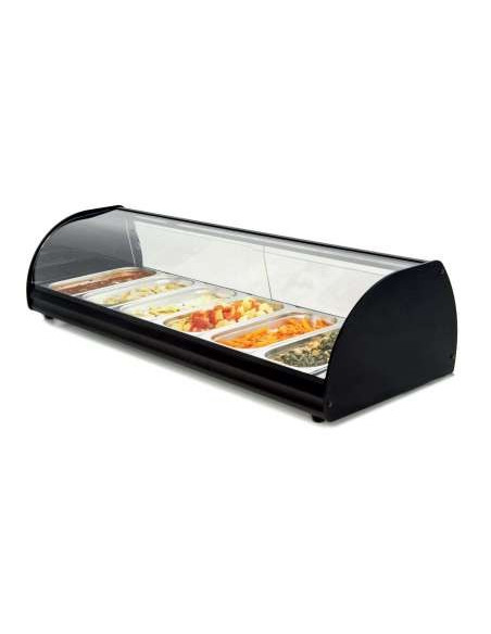 VITRINA CALIENTA TAPAS 6 BANDEJAS LUZ LED