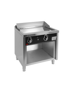 Fry-top a gas 800 cromo estante 80x75x95.