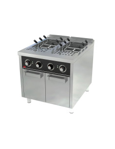 Cuecepasta eléctrico 40L+40L estante 80x93x88.
