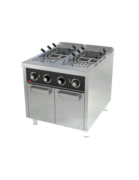 Cuecepasta eléctrico 40L+40L estante 80x93x88.