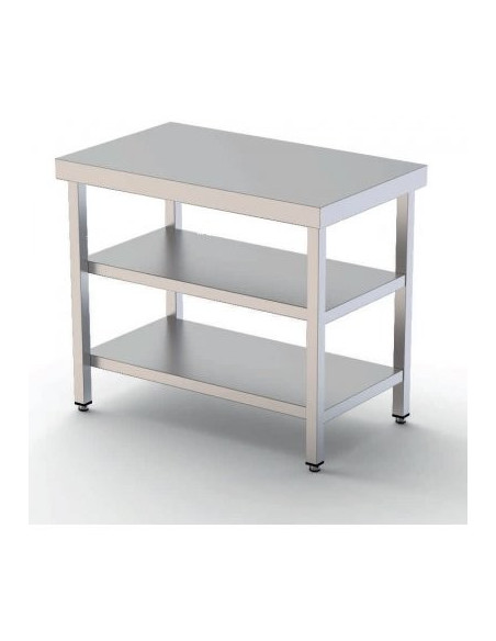 Mesa central 2 estantes 100x60x85