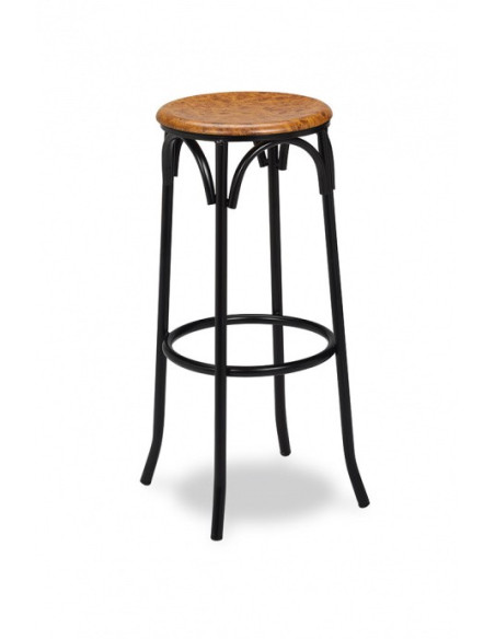 Taburete tubo acerado, asiento SM