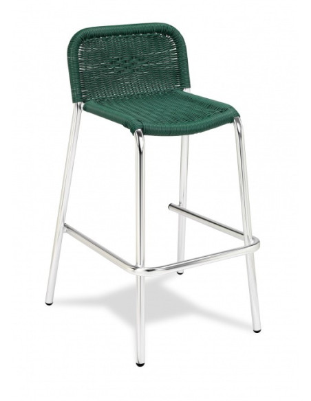 Taburete aluminio anonizado asiento médula sintética