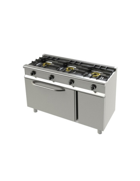 Cocina a gas 3 fuegos con horno