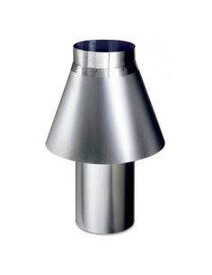 Chimenea antiviento para horno a gas 150X500