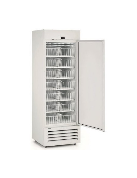 Congelador vertical blanco con 14 cestas 70x70x207