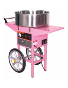 Máquina de algodón dulce con carro.