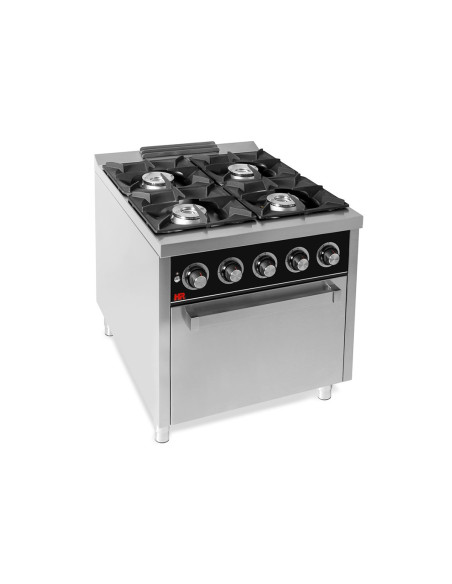 Cocina a gas 4 fuegos con horno 80x93x88.