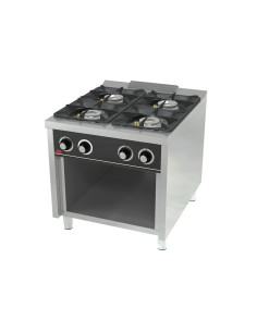 Cocina 4 fuegos con estante 80x93x88.