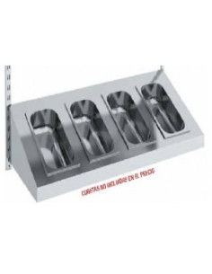 ESTANTE INCLINADO PARA CUBETAS 100X40