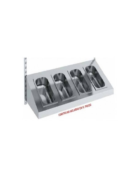 ESTANTE INCLINADO PARA CUBETAS 100X40