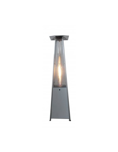 ESTUFA A GAS EXTERIOR PIRAMIDE PLATA