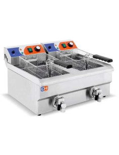 Freidora eléctrica sobremesa 12+12 litros