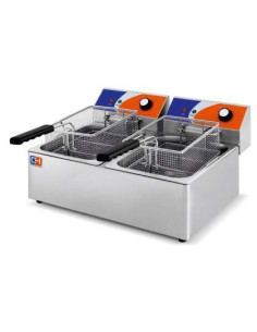 Freidora eléctrica sobremesa 6+6 litros