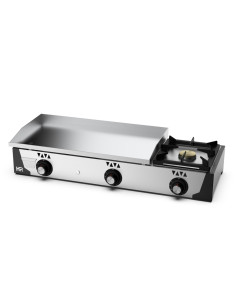 Plancha 800 gas cromo+fogón