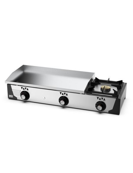 Plancha 800 gas cromo+fogón