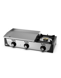 Plancha 600 gas rect+fogón 93x47x23