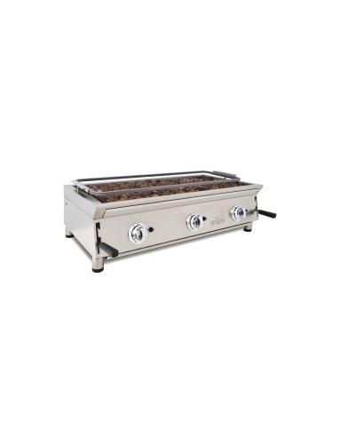 Barbacoa a gas piedra volcánica 100x70x37