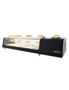 Vitrina refrigerada doble piso placa lisa 146x39x30