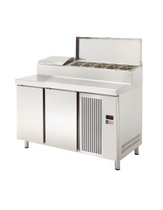 Mesa refrigerada preparación con ingredientes