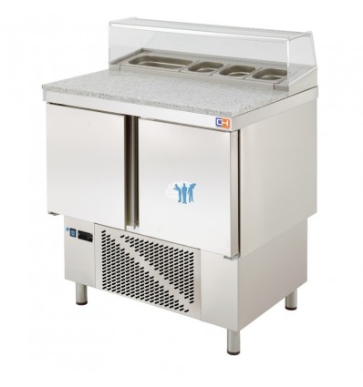 Mesa refrigerada compacta + ingredientes 91x70x90