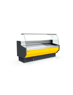 Vitrina refrigerada cristal curvo 200x80.