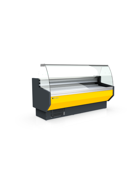 Vitrina refrigerada cristal curvo 247x80