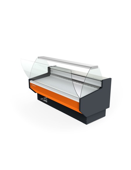 Vitrina refrigerada cristal curvo 200x94
