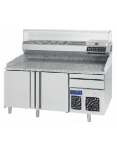MESA REFRIGERADA 2P PARA PIZZAS GN FONDO 80 INFRICO